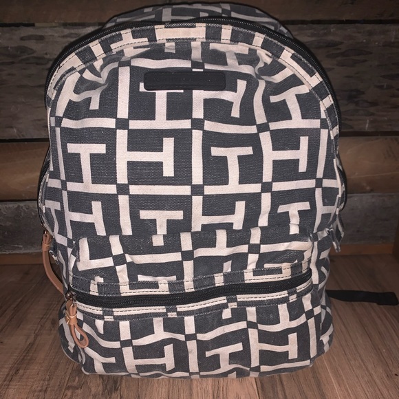 Tommy Hilfiger Bags Tommy Hilfiger Black And White Backpack Poshmark